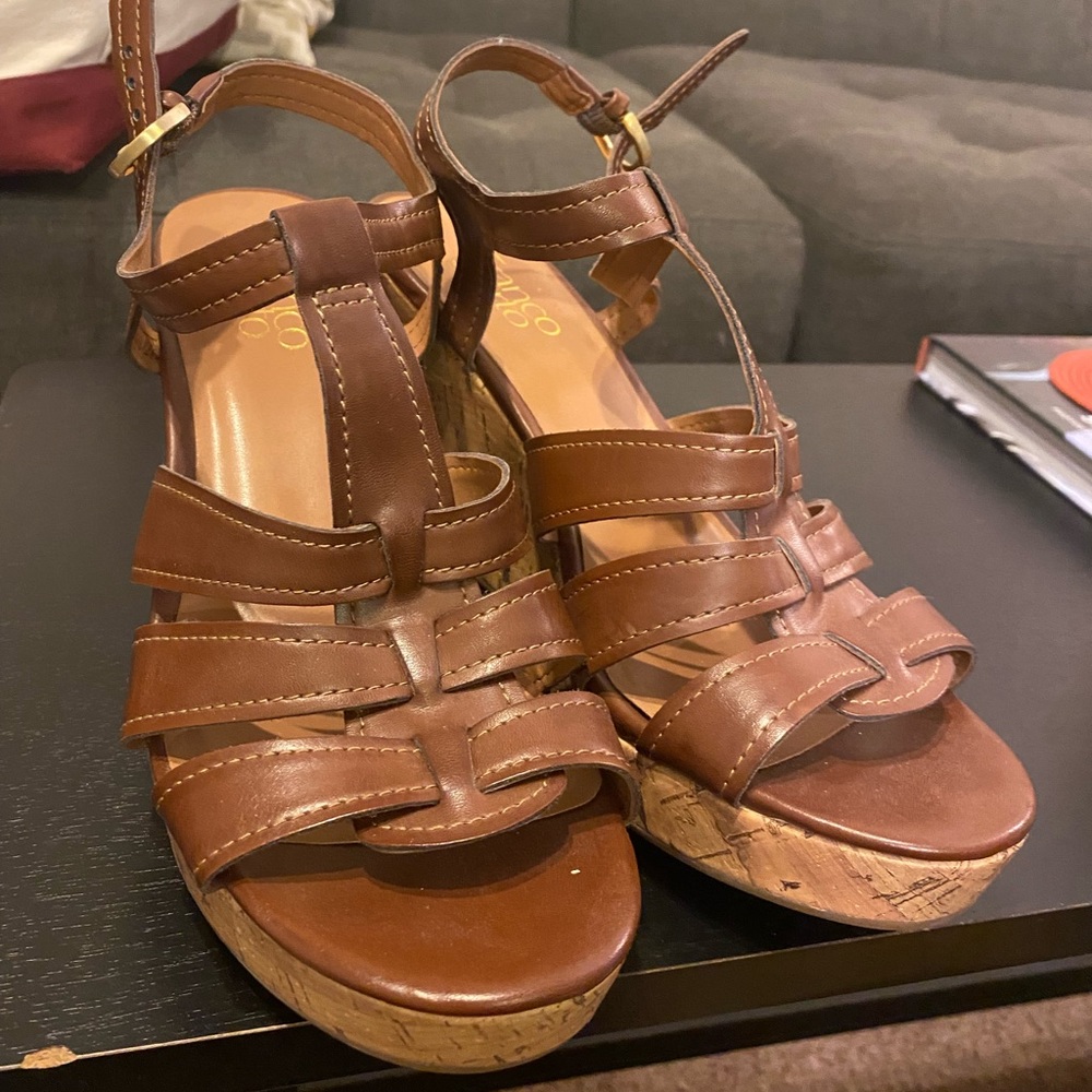 Brown Franco Sarto Wedges